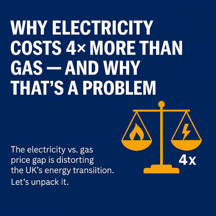 Chalmor Heating & Lighting Blog - Why electricity costs 4x more than gas and why that's a problem
