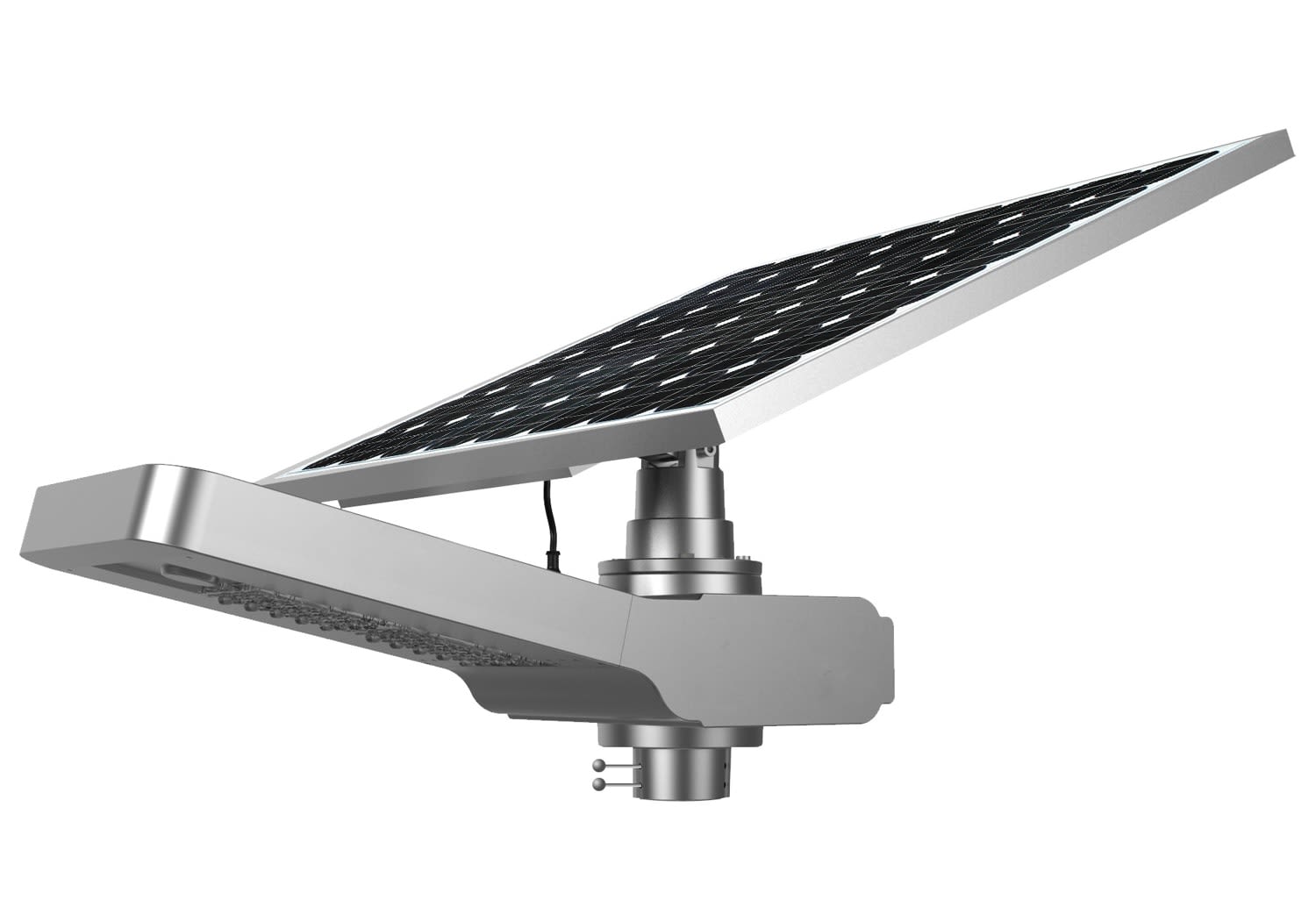 Solar-Power Solar Luminaire with Adjustable Panel