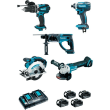 Pack 5 machines DGA506Z 18V + 4 batteries 5Ah photo du produit image_1 S