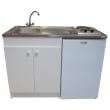 Kitchenette bois complète avec réfrigérateur 110 l photo du produit