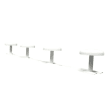 Patère 4 têtes 600 x 66 mm - Acier epoxy blanc photo du produit image_1 S