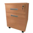 Caisson mobile 1 tiroir + 1 DS 420 x 555 x 587 mm - Hêtre photo du produit