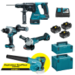 Pack 3 machines 18V 5Ah + aspirateur-souffleur photo du produit