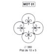 Motif 01 plat 10 x 5 rond 380 photo du produit image_1 S