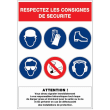 Plaques affichage des consignes de sécurité photo du produit