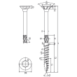 Vis charpente ROCKET® fraisée Torx Ø 6 x 90/50 mm - ZBL photo du produit image_3 S