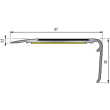 Nez de marche évolutif 2CBIS à visser 67 x 32 mm - Naturel photo du produit image_3 S