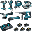 Pack 7 DDF484+DTD154+DGA506+DHS680+DHR243+DTM51+DJV182 18V5A photo du produit
