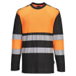T-Shirt Hi-Vis Classe 1 L/S orange/noir TS photo du produit image_1 S