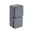 Interrupteur va et vient + prise 2P+T anthracite CYKLONE IP55 photo du produit image_1 S