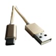 Chargeur smartphone USB-C 3m doré photo du produit