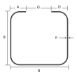 Tube carré PAF S235 JR 8 x 20 x 20 x 2 / Ouv : 4 photo du produit image_1 S