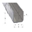 Profilé U à damiers 22 x 22 x 2 mm - Aluminium brut photo du produit image_1 S