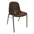 Chaise coquille empilable en plastique - Marron photo du produit image_1 S