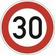 Panneau de signalisation VZ 274-30 Vitesse maximale 30 km/h D. 600 mmx2 mm photo du produit