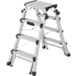 Échelle escabeau D100 Topline marches aluminium 2x4 - 2x6 photo du produit