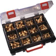 Boîte assortie pcs. tournées en laiton 120 pcs. photo du produit