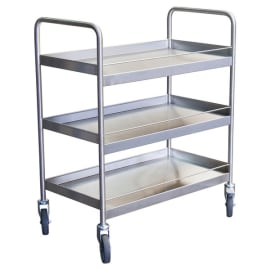 Servante inox 3 plateaux 300 kg photo du produit