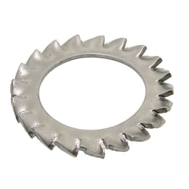 Rondelle plate série AZ inox A2 - Eventail à dentures extérieures photo du produit