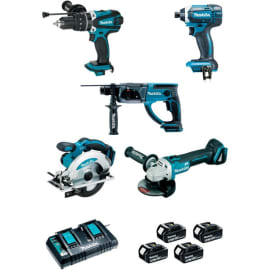 Pack 5 machines DGA506Z 18V + 4 batteries 5Ah photo du produit