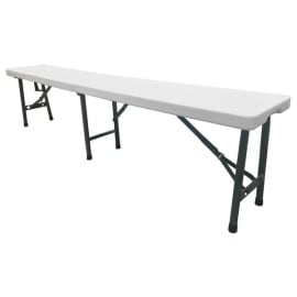 Banc pliant 1830 x 300 x 430 mm - Polyéthylène blanc photo du produit