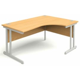 Bureau d'angle avec piétement métal en L photo du produit