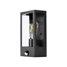 Applique murale extérieure E27 IP54 noire PIR photo du produit