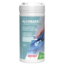 Lingettes désinfectantes mains et surfaces ALCOBAEX VG photo du produit