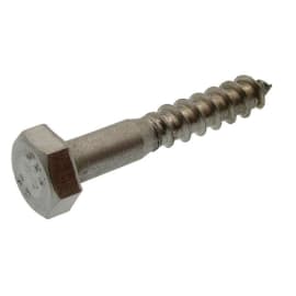 Tirefond tête hexagonale - Inox A2 photo du produit
