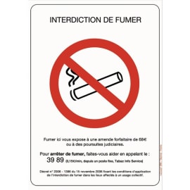 Panneaux interdiction et emplacement fumeurs photo du produit