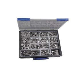 Coffret de 570 vis à métaux tête hexagonale - Inox A2 photo du produit