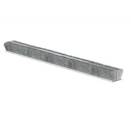 Brosse velours gris alu. et PVC hauteur 7 mm 7,5 m photo du produit