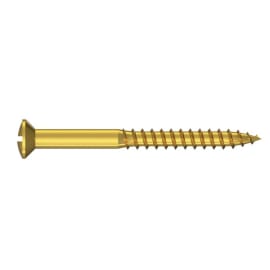 Vis bois tête fraisée bombée fendue FP Ø3,5 x 25 mm - Lait photo du produit