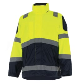 Veste coupe-vent EKINOX jaune/bleu marine T2XL photo du produit