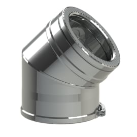 Coude à 45° DUOTEN inox 316/i304 Ø 150-200 mm +bride photo du produit
