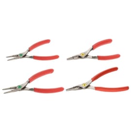 Jeu de 4 pinces circlips intérieures/extérieures becs droits photo du produit