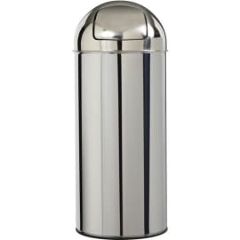 Poubelle à trappe PUSH inox photo du produit