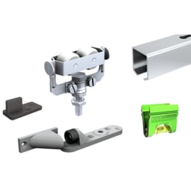 Ensemble système coulissant SUPERCADETTE rail acier 2,30m photo du produit