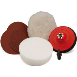 Kit de ponçage/polissage pour perceuse et ponceuse photo du produit