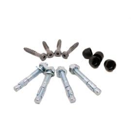 Kit de fixations pour pieds de poteaux noirs photo du produit