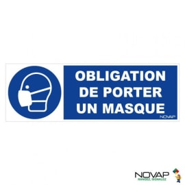 Panneaux Obligation de porter un masque photo du produit
