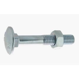 Boulon tête ronde collet carré - Acier zingué photo du produit
