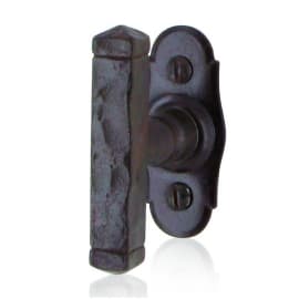 Bouton crémone GASCOGNE martelé 72X32 shérardisé patiné photo du produit