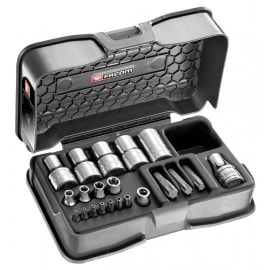 Coffret douilles 1/4", 1/2" et embouts Torx® photo du produit