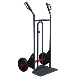 Diable acier DBA 350 kg à bavette fixe roues pneumatiques photo du produit