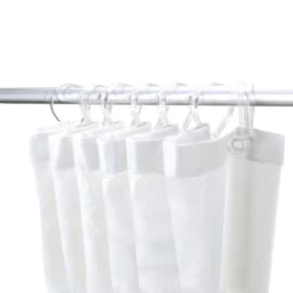 Rideau de douche 1.80x2.00m - PVC blanc photo du produit
