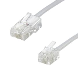 Cordon RJ45/RJ11 1.8m blanc photo du produit
