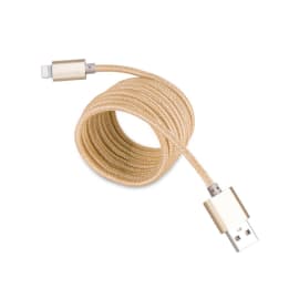 Chargeur smartphone micro-USB 3m doré photo du produit