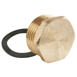 Bouchon M17x23 avec joint plat - Laiton nickelé photo du produit