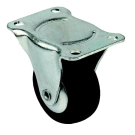 Roulette caoutchouc Ø 100 mm platine fixe photo du produit
